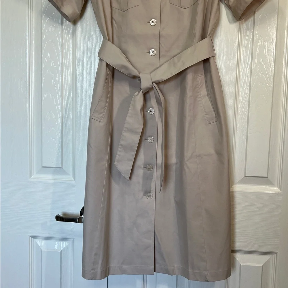 Brooks Brothers Cotton Belted Safari Shirt Dress Sz 8 - Picture 6 of 12
